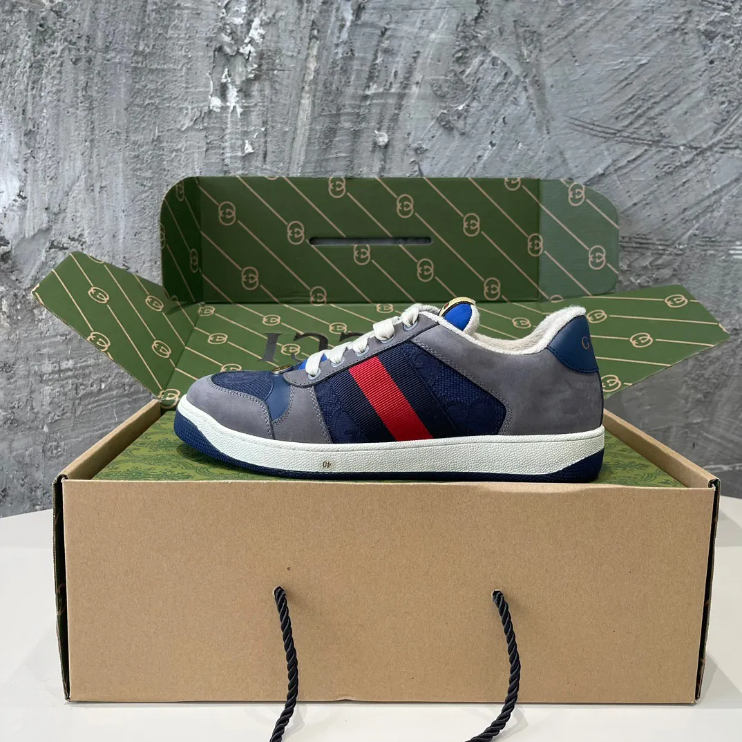 👟👟Ex-factory price 480👟👟 Couple style👫Gucci Gucci ❗️❗️New order shipped Original development Private mold making Correct last shape Hand-polished and distressed effect Correct details Complete accessories Imported leather/original towel lining crafted with craftsmanship Same size for men and women: 35-44
